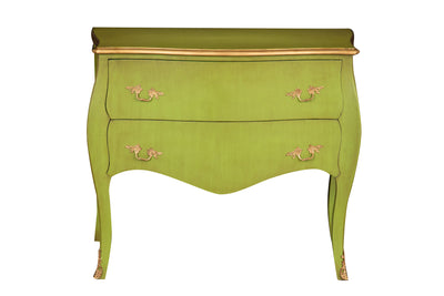 Biscottini Consolle in legno finitura verde smeraldo anticata Molto solida robusta