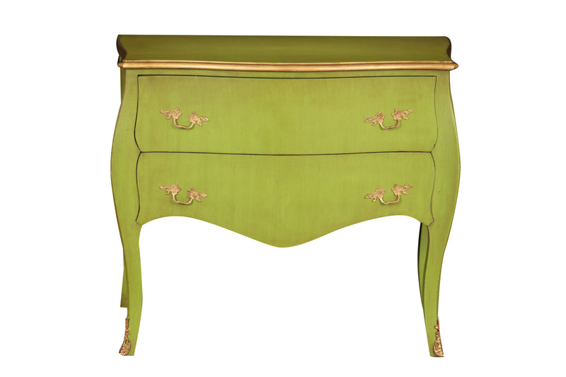 Biscottini Consolle in legno finitura verde smeraldo anticata Molto solida robusta