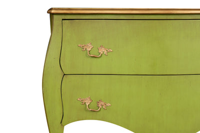 Biscottini Consolle in legno finitura verde smeraldo anticata Molto solida robusta