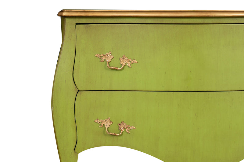 Biscottini Consolle in legno finitura verde smeraldo anticata Molto solida robusta