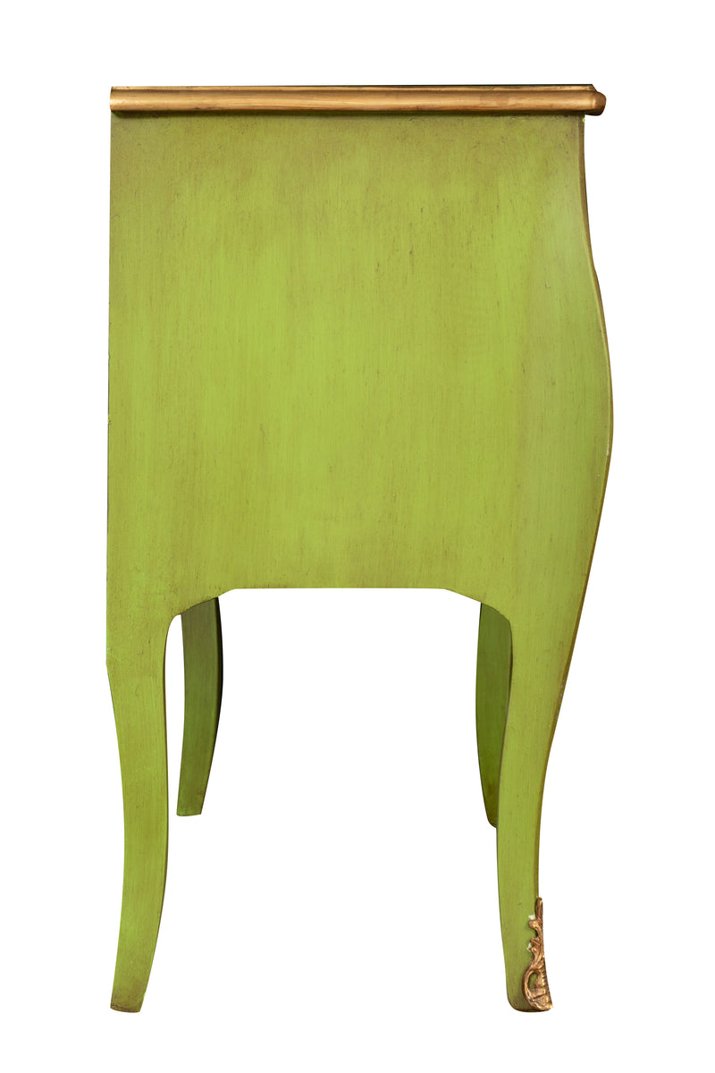 Biscottini Consolle in legno finitura verde smeraldo anticata Molto solida robusta