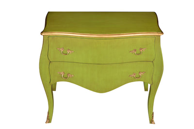 Biscottini Consolle in legno finitura verde smeraldo anticata Molto solida robusta