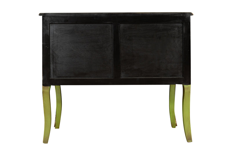 Biscottini Consolle in legno finitura verde smeraldo anticata Molto solida robusta