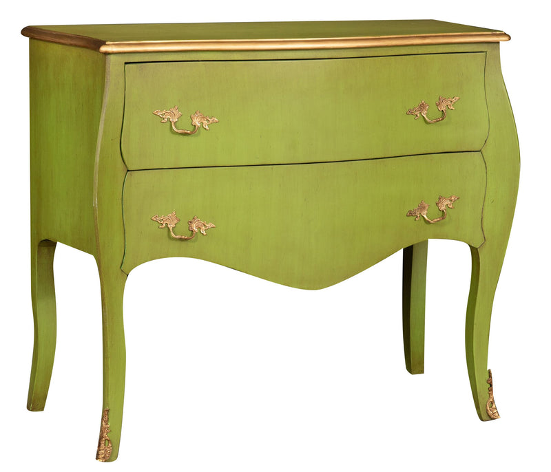 Biscottini Consolle in legno finitura verde smeraldo anticata Molto solida robusta