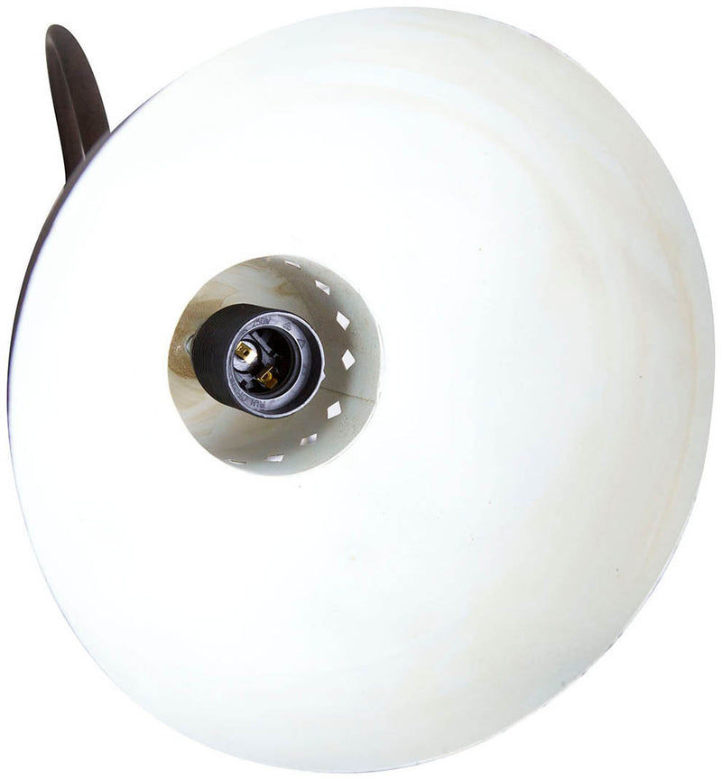 Biscottini Lampada applique a muro elettrificata in ferro battuto finitura ruggine anticata L42xPR22xH42 cm