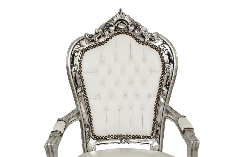 Biscottini Poltrona stile francese Luigi XVI in legno massello di faggio XVI, faggio,