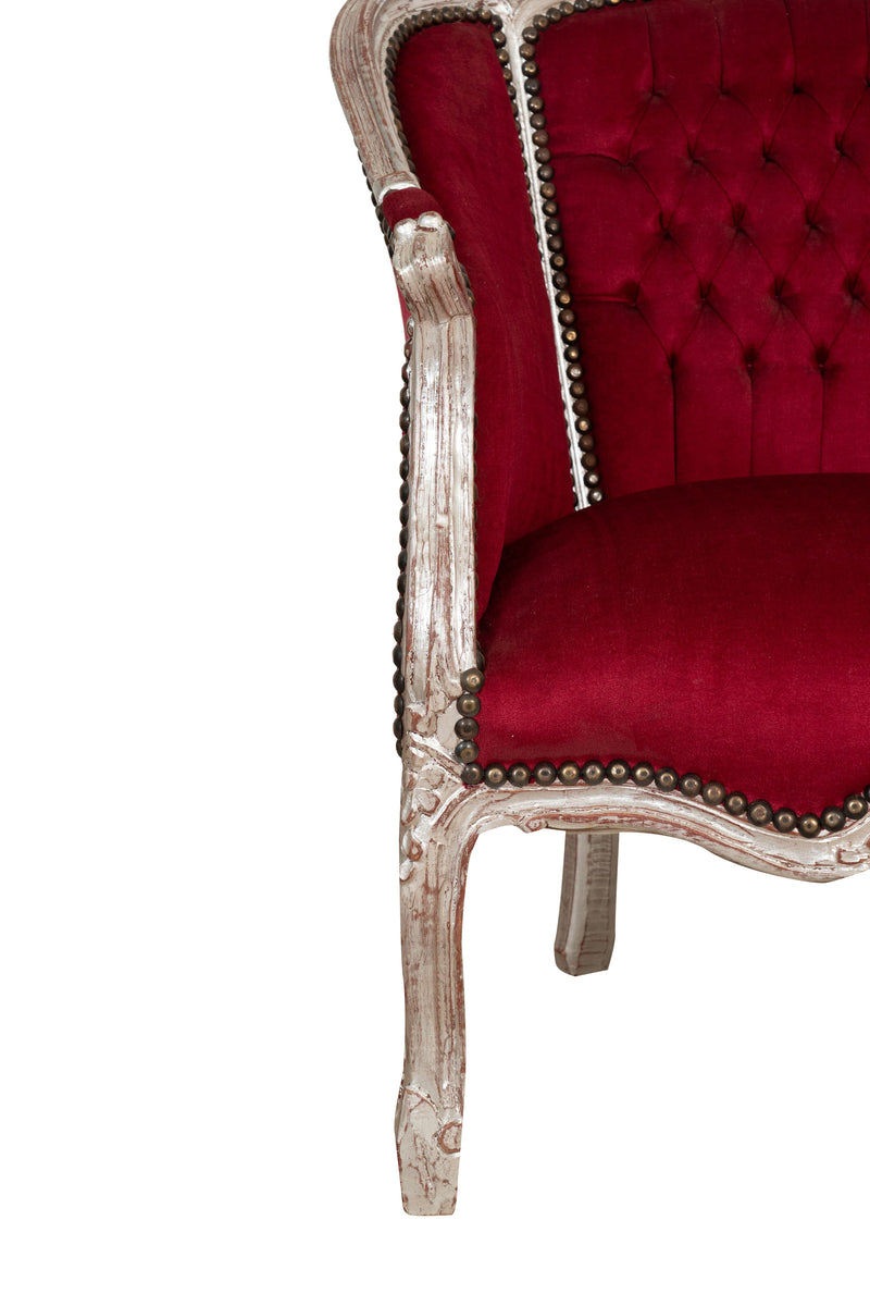 Biscottini Poltrona stile francese Luigi XVI in legno massello di faggio XVI, faggio,