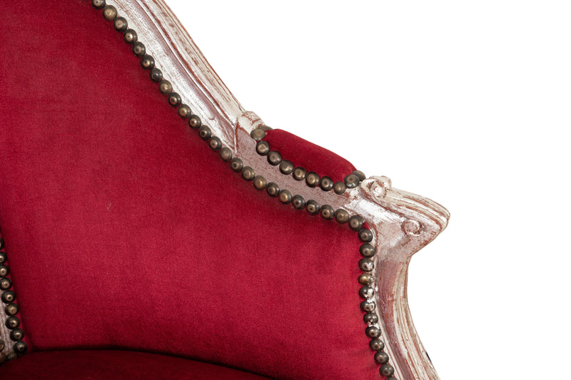 Biscottini Poltrona stile francese Luigi XVI in legno massello di faggio XVI, faggio,