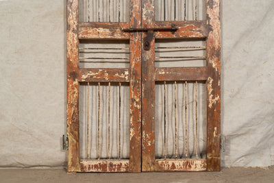 Biscottini Porta portone in legno massello e ferro da interno o da esterno vecchia e antica medievale scorrevole