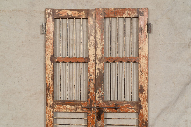 Biscottini Porta portone in legno massello e ferro da interno o da esterno vecchia e antica medievale scorrevole