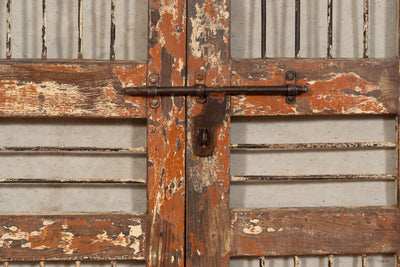 Biscottini Porta portone in legno massello e ferro da interno o da esterno vecchia e antica medievale scorrevole