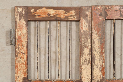 Biscottini Porta portone in legno massello e ferro da interno o da esterno vecchia e antica medievale scorrevole