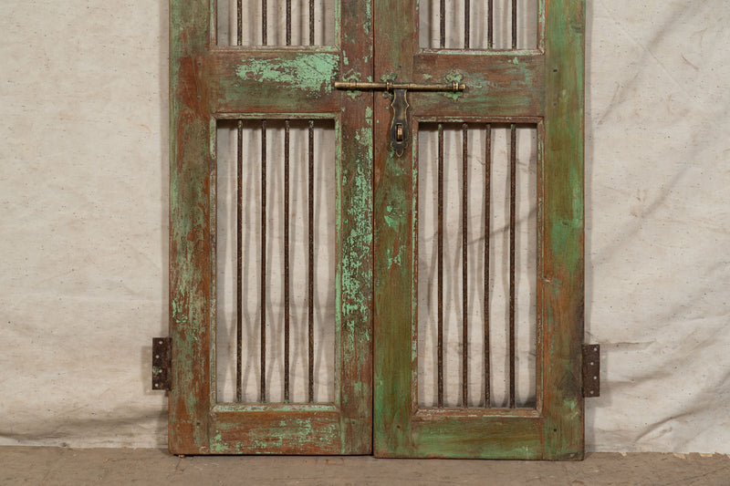 Biscottini Porta portone in legno massello e ferro da interno o da esterno vecchia e antica medievale scorrevole