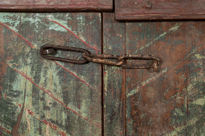Biscottini Porta portone in legno massello e ferro da interno o da esterno vecchia e antica medievale scorrevole