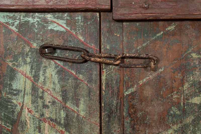 Biscottini Porta portone in legno massello e ferro da interno o da esterno vecchia e antica medievale scorrevole