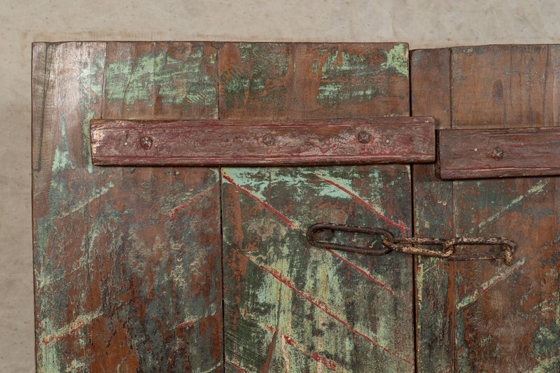 Biscottini Porta portone in legno massello e ferro da interno o da esterno vecchia e antica medievale scorrevole