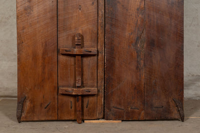 Biscottini Porta portone in legno massello e ferro da interno o da esterno vecchia e antica medievale scorrevole