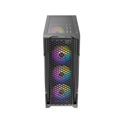 Antec AX90 Midi Tower Nero (ANTEC AX90 Case, Black, Mid Tower, 1 x USB 3.0 / 2 x USB 2.0, Tempered Glass Side WIndow Panel, Diamond-Shaped Mesh Front Panel for Excellent Cooling Performance, 4 x Addr