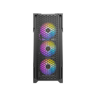 Antec AX90 Midi Tower Nero (ANTEC AX90 Case, Black, Mid Tower, 1 x USB 3.0 / 2 x USB 2.0, Tempered Glass Side WIndow Panel, Diamond-Shaped Mesh Front Panel for Excellent Cooling Performance, 4 x Addr