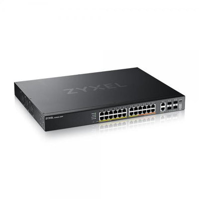 Zyxel XGS2220-30HP Gestito L3 Gigabit Ethernet [10/100/1000] Supporto Power over Ethernet [PoE] Nero (Zyxel XGS2220-30HP L3 Access Switch 400W PoE 16xPoE+/10xPoE++ 24x1G RJ45 2x10mG RJ45 4x10G SFP+ Uplink)