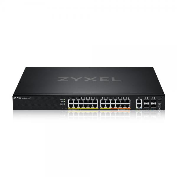 Zyxel XGS2220-30HP Gestito L3 Gigabit Ethernet [10/100/1000] Supporto Power over Ethernet [PoE] Nero (Zyxel XGS2220-30HP L3 Access Switch 400W PoE 16xPoE+/10xPoE++ 24x1G RJ45 2x10mG RJ45 4x10G SFP+ Uplink)