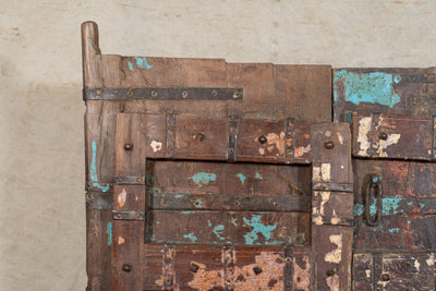 Biscottini Porta portone in legno massello e ferro da interno o da esterno vecchia e antica medievale scorrevole