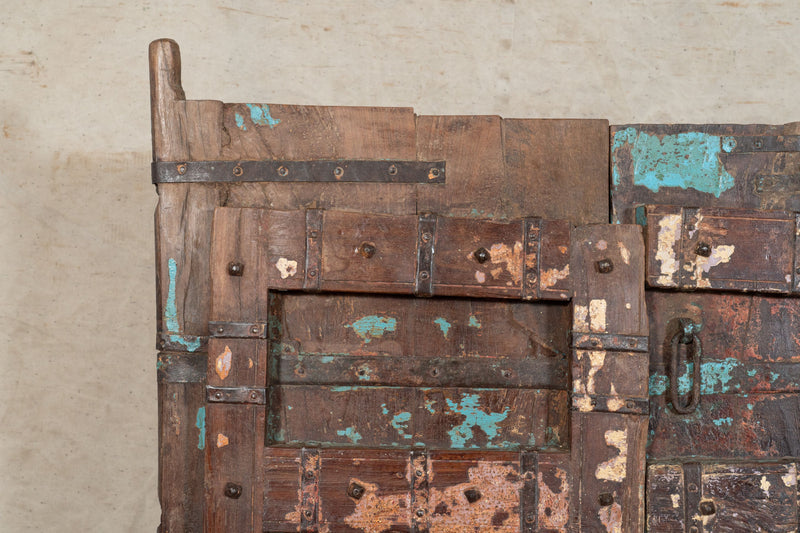 Biscottini Porta portone in legno massello e ferro da interno o da esterno vecchia e antica medievale scorrevole