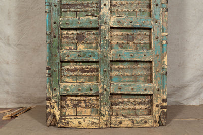 Biscottini Porta portone in legno massello e ferro da interno o da esterno vecchia e antica medievale scorrevole