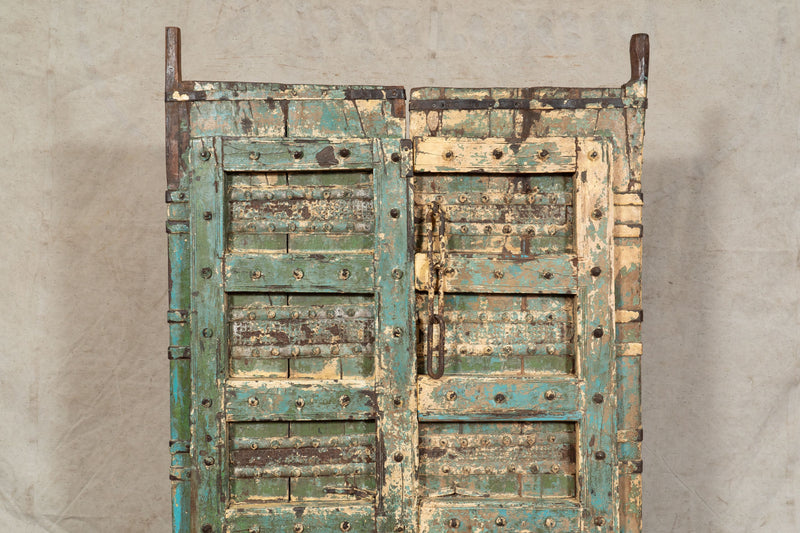 Biscottini Porta portone in legno massello e ferro da interno o da esterno vecchia e antica medievale scorrevole