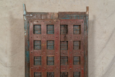 Biscottini Porta portone in legno massello e ferro da interno o da esterno vecchia e antica medievale scorrevole