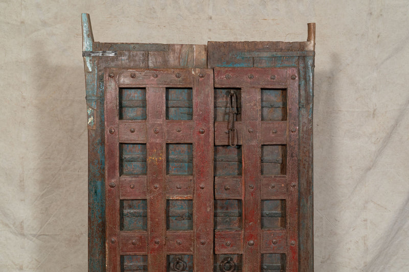 Biscottini Porta portone in legno massello e ferro da interno o da esterno vecchia e antica medievale scorrevole