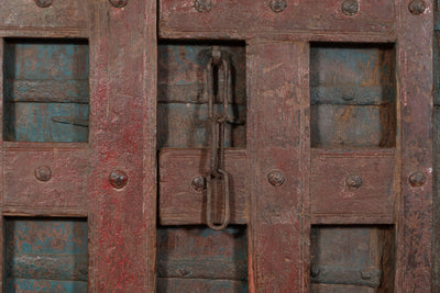 Biscottini Porta portone in legno massello e ferro da interno o da esterno vecchia e antica medievale scorrevole