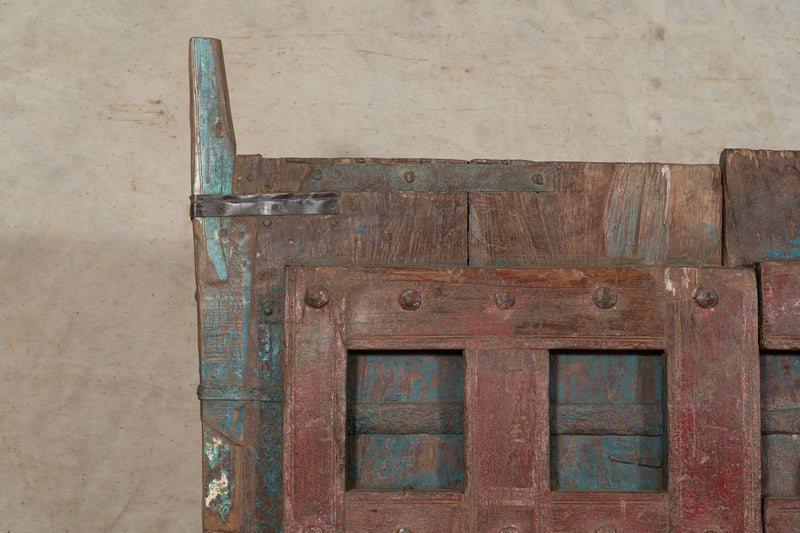 Biscottini Porta portone in legno massello e ferro da interno o da esterno vecchia e antica medievale scorrevole