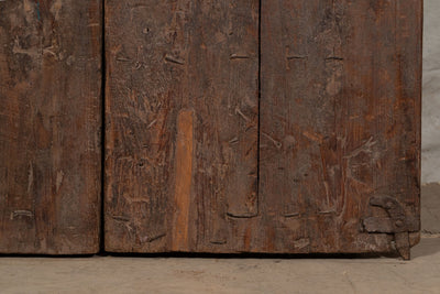 Biscottini Porta portone in legno massello e ferro da interno o da esterno vecchia e antica medievale scorrevole