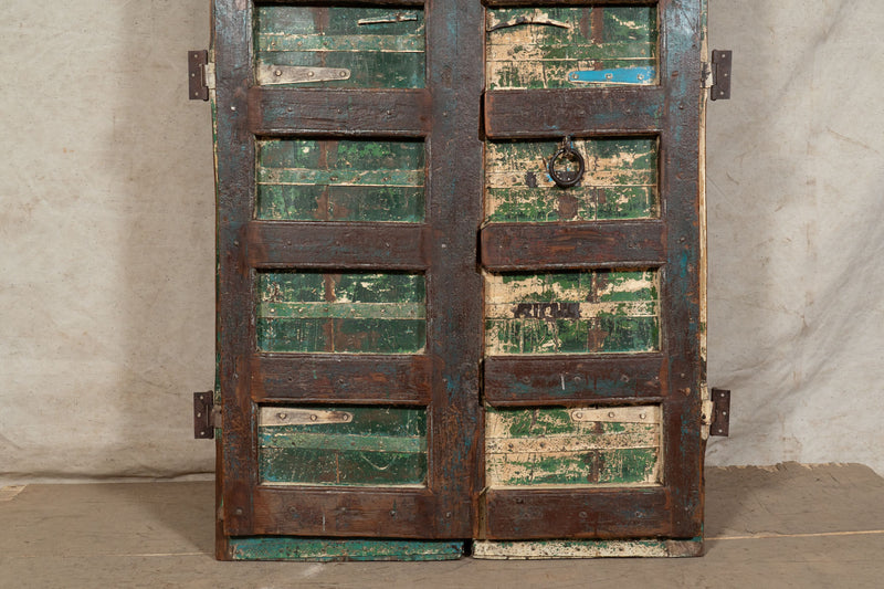 Biscottini Porta portone in legno massello e ferro da interno o da esterno vecchia e antica medievale scorrevole