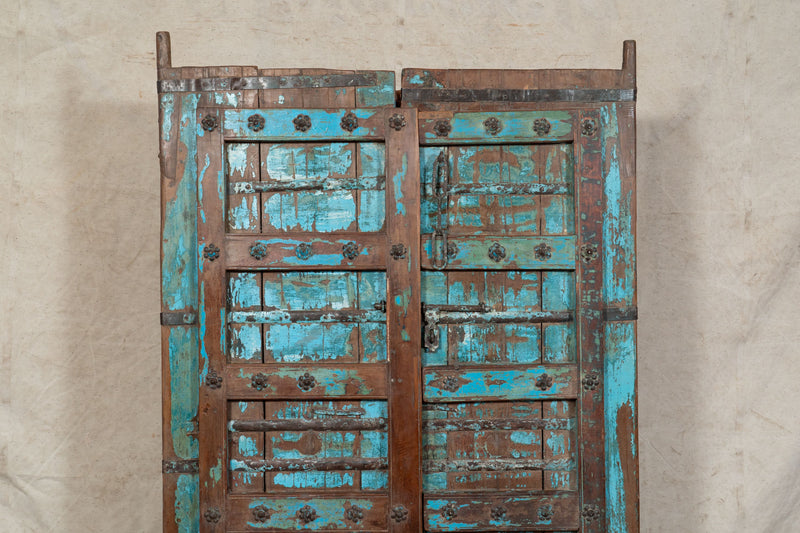 Biscottini Porta portone in legno massello e ferro da interno o da esterno vecchia e antica medievale scorrevole