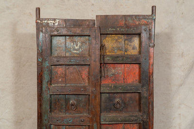 Biscottini Porta portone in legno massello e ferro da interno o da esterno vecchia e antica medievale scorrevole