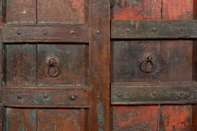 Biscottini Porta portone in legno massello e ferro da interno o da esterno vecchia e antica medievale scorrevole