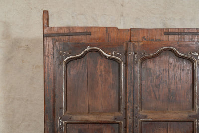 Biscottini Porta portone in legno massello e ferro da interno o da esterno vecchia e antica medievale scorrevole