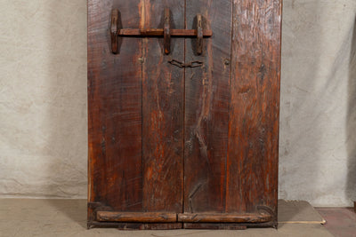 Biscottini Porta portone in legno massello e ferro da interno o da esterno vecchia e antica medievale scorrevole