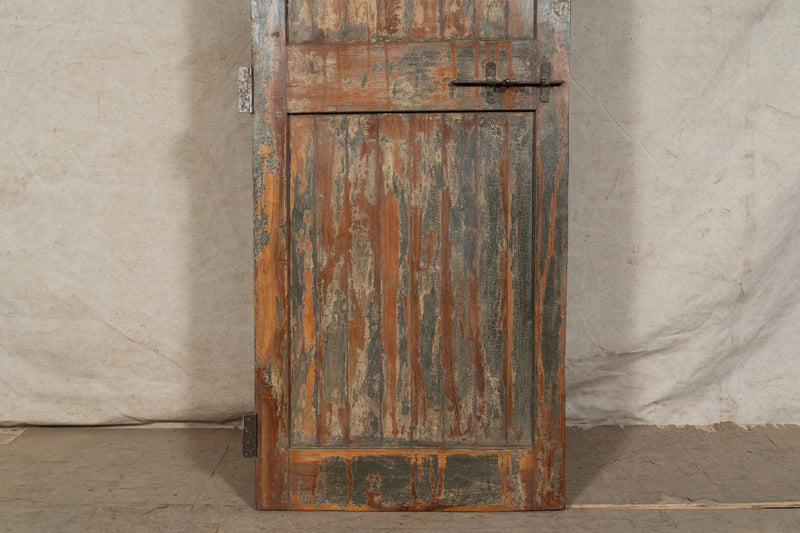 Biscottini Porta portone in legno massello e ferro da interno o da esterno vecchia e antica medievale scorrevole