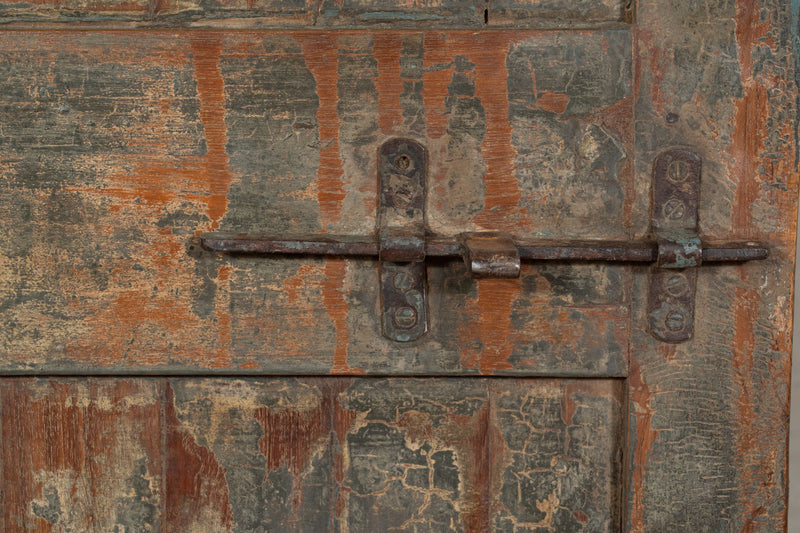 Biscottini Porta portone in legno massello e ferro da interno o da esterno vecchia e antica medievale scorrevole