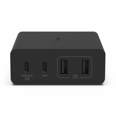 Belkin BoostCharge Pro - alimentatore - Tecnologia GaN - 108 watt - Ricarica rapida, PD 3.0 - 4 porte di uscita (2 x USB, 2 x USB-C)