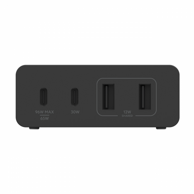 Belkin BoostCharge Pro - alimentatore - Tecnologia GaN - 108 watt - Ricarica rapida, PD 3.0 - 4 porte di uscita (2 x USB, 2 x USB-C)