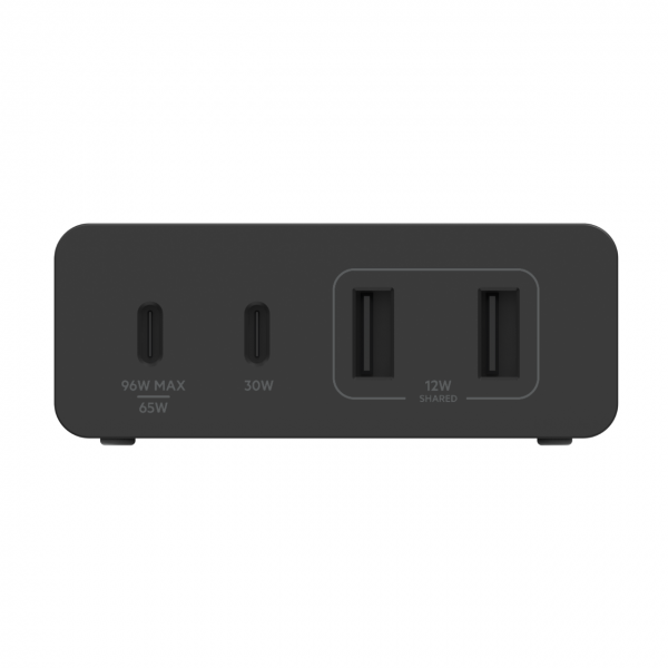 Belkin BoostCharge Pro - alimentatore - Tecnologia GaN - 108 watt - Ricarica rapida, PD 3.0 - 4 porte di uscita (2 x USB, 2 x USB-C)
