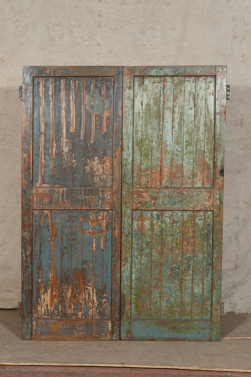 Biscottini Porta portone in legno massello e ferro da interno o da esterno vecchia e antica medievale scorrevole