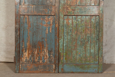 Biscottini Porta portone in legno massello e ferro da interno o da esterno vecchia e antica medievale scorrevole