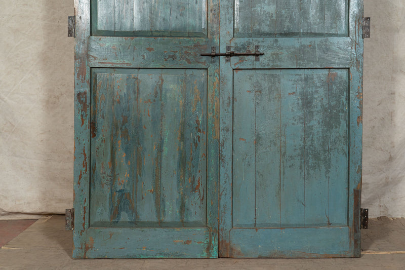 Biscottini Porta portone in legno massello e ferro da interno o da esterno vecchia e antica medievale scorrevole