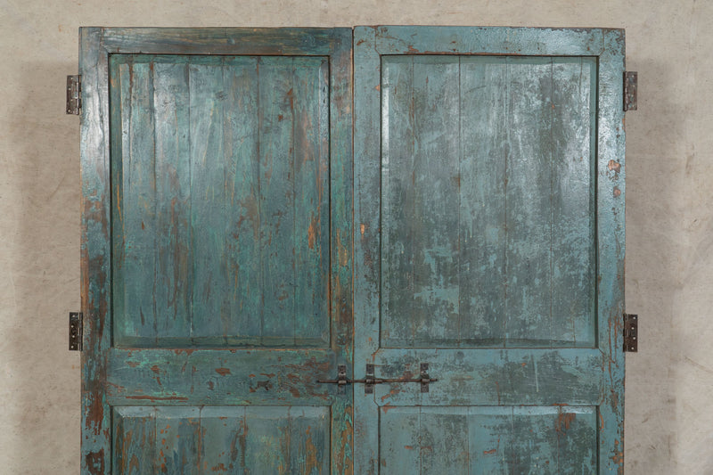 Biscottini Porta portone in legno massello e ferro da interno o da esterno vecchia e antica medievale scorrevole