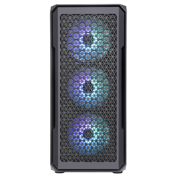 Case SIX TRIANGLE - Gaming Middle Tower- 4x12cm ARGB fan- USB3- Side Panel Temp Glass